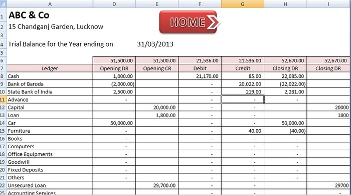 Excel Template Accounting Small Business