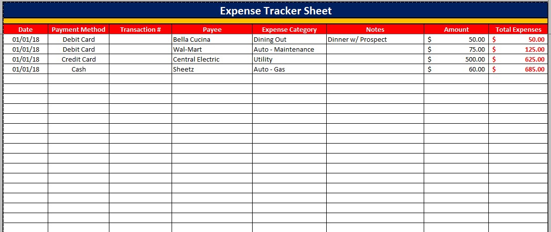 Expenditure Spreadsheet Template Budget Templates Document Personal Daily Expense Sheet Excel