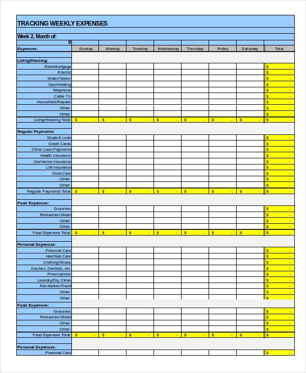 Expense Report Template 11 Free Sample Example Format Document Annual