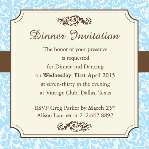 Fab Dinner Party Invitation Wording Examples You Can Use As Ideas Document