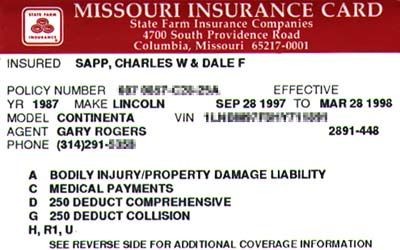 Fake Car Insurance Card Template A Minimal Needs Of Business
