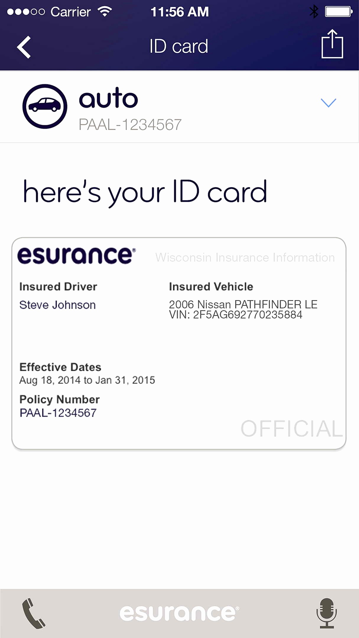 Fake Progressive Insurance Card - petermcfarland.us