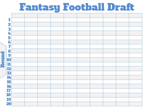 Fantasy Football Draft Board Creator FREE Printable Document Template