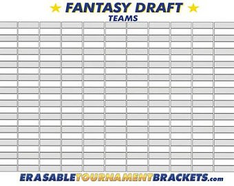 Fantasy Football Draft Kit Etsy Document Board Template