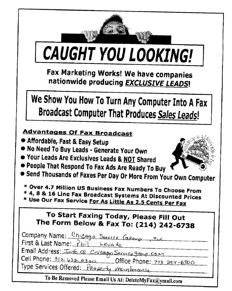 Fax Broadcast Sales Leads Sample Ads Advertisements Document Advertising Template