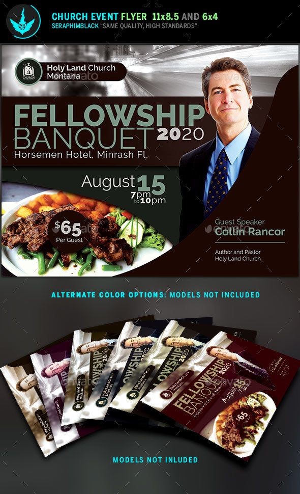 Fellowship Banquet Flyer Template And Document Guest Speaker
