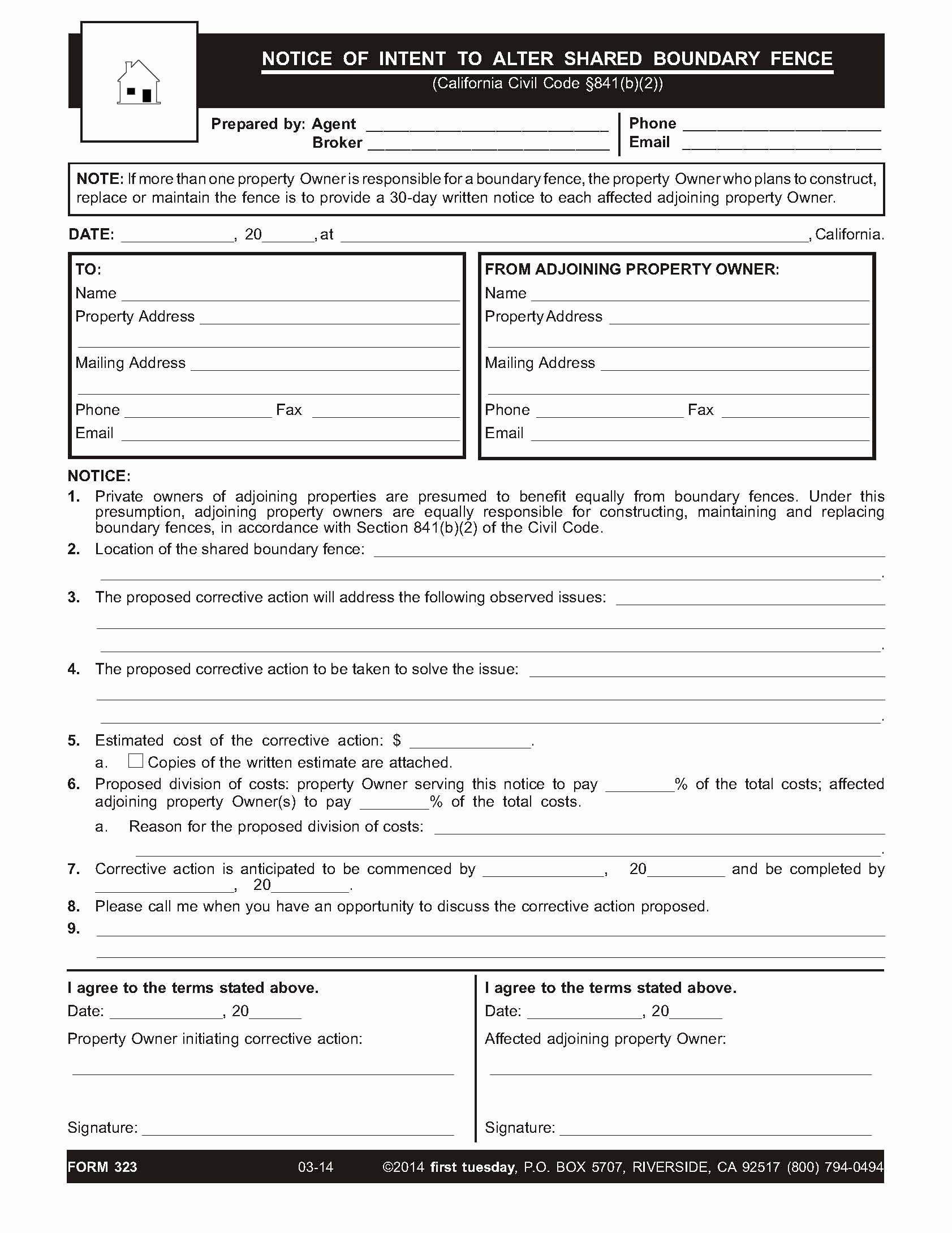 Fence Agreement Template Fresh Mon Boundary Fences An Owner S 30
