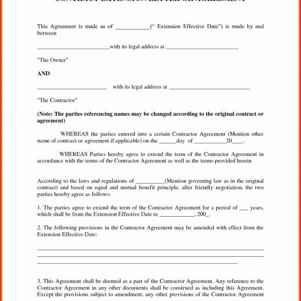 Financial Support Agreement Template New Letter