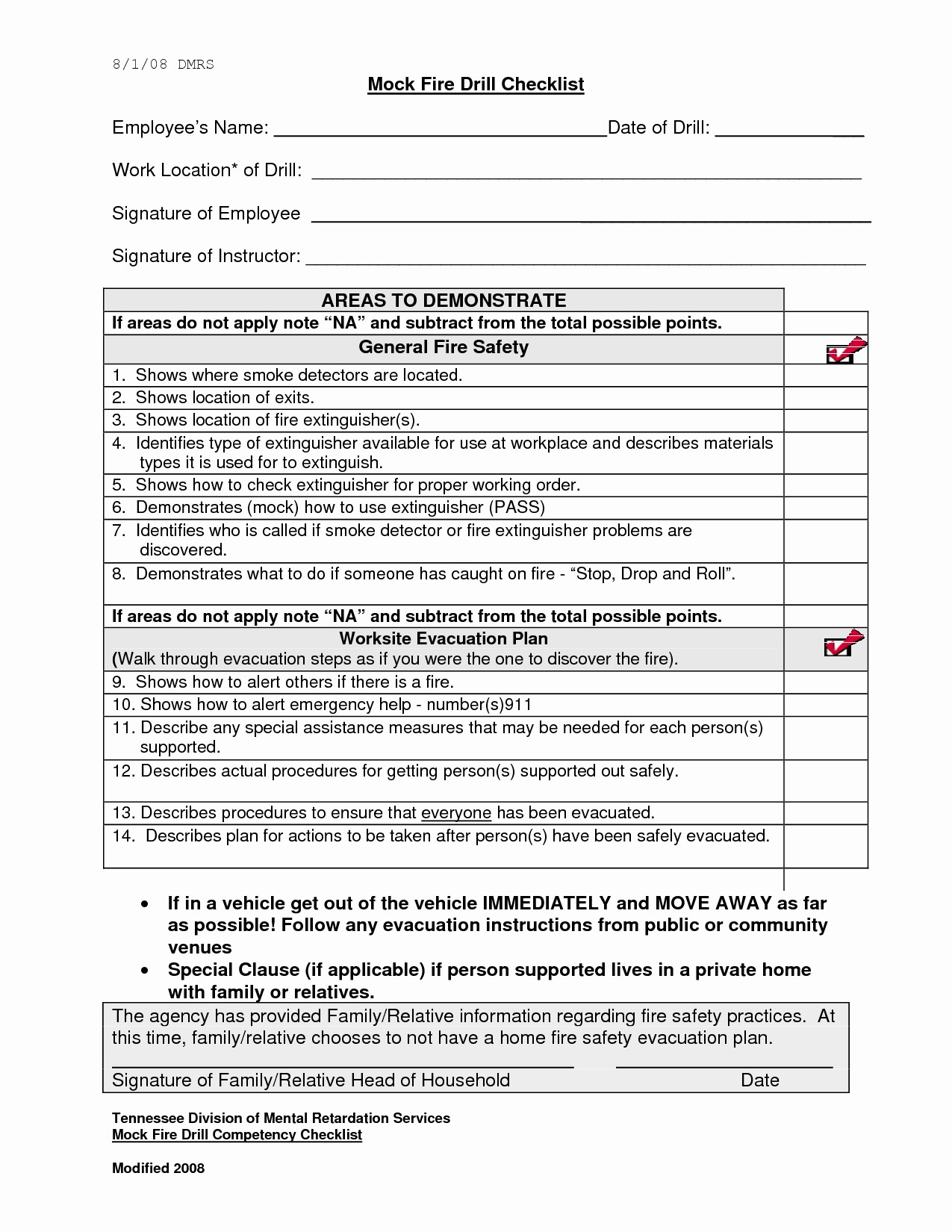 Fire Drill Checklist Template Beautiful Best S Of Emergency Document