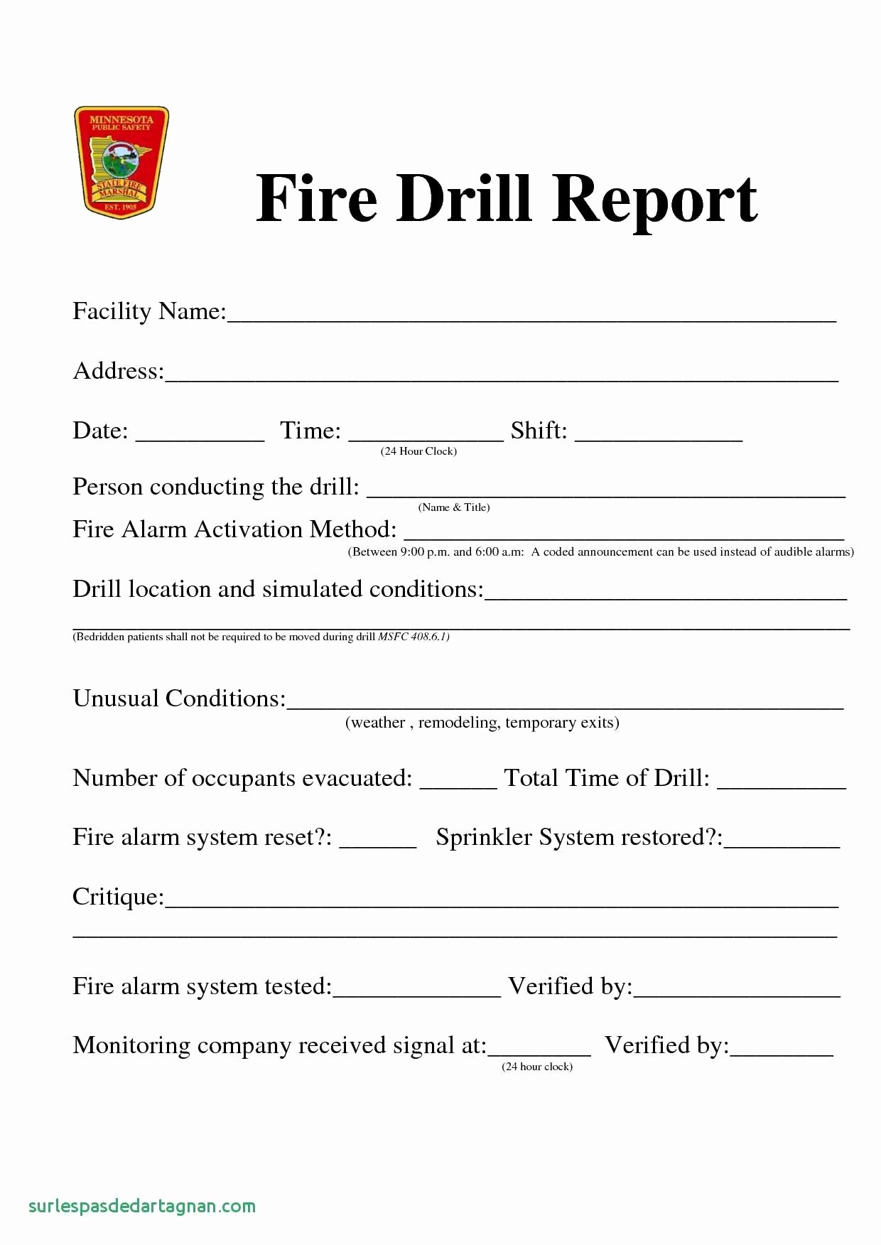 Fire Drill Checklist Template Beautiful Evacuation Document