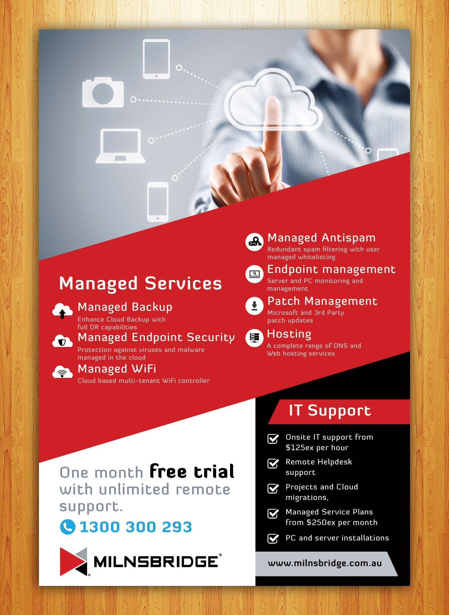 Flyer For IT Managed Service Design Pinterest Corporate Document It Services
