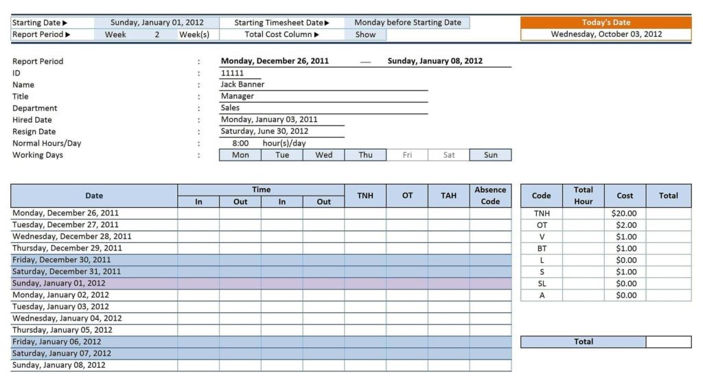 Fmla Tracking Spreadsheet And Attendance Template Excel