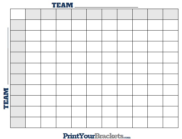 Football Squares Printable Square Grid Template Document Blank