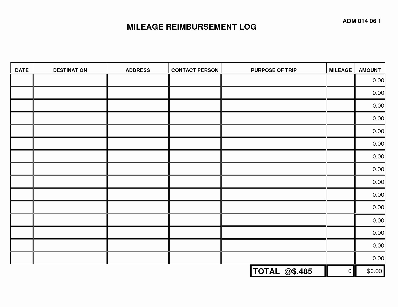 Form S Mileage Tracker Spreadsheet Luxury Irs Log Book Document