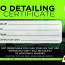 Free Auto Detailing Gift Certificate Template Creativepoem Co Document