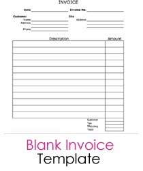 Free Blank Invoice Templates 10 Sample Forms To Download Document Invoices