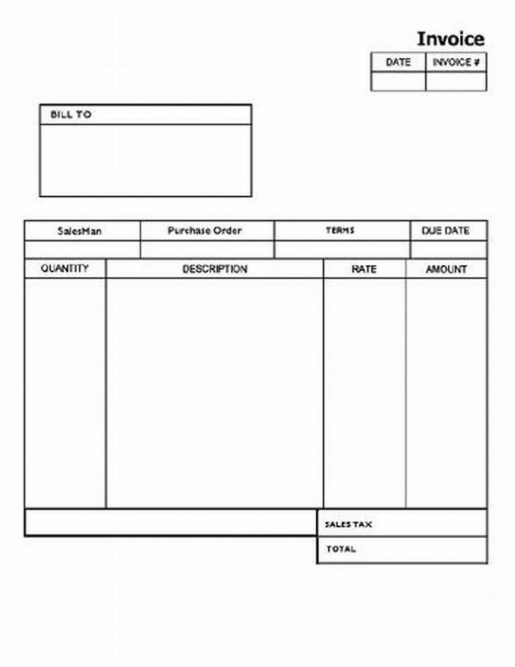 Free Blank Invoice To Print Filename 101455736259 Document