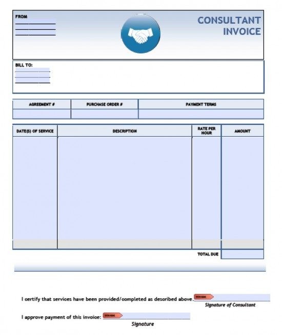 Free Consulting Invoice Template Excel PDF Word Doc Document For