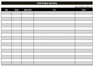 Free Daily Expense Tracker Spreadsheet Template PDF With Blank Form Document