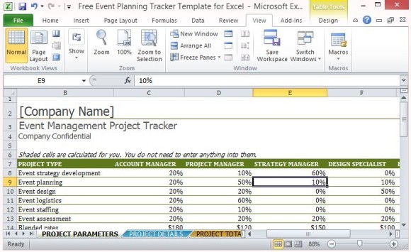 Free Event Planning Tracker Template For Excel Document Party Spreadsheet