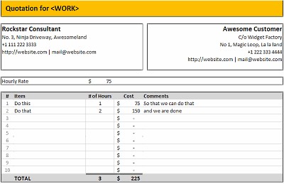 FREE Excel Quotation Templates Prepare And Print Quotations Document Template Spreadsheets For Small Business