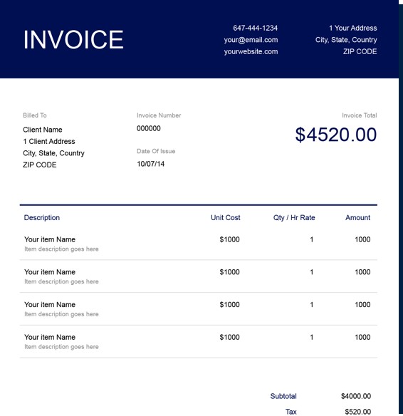 Free Notary Public Invoice Template FreshBooks Document