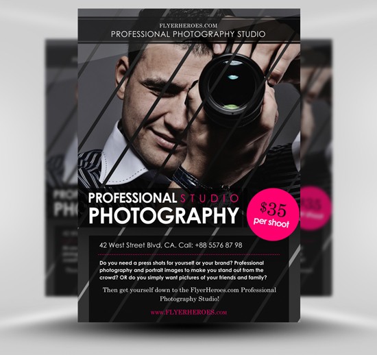 Free Photography Flyer Template FlyerHeroes Document Advertising Templates