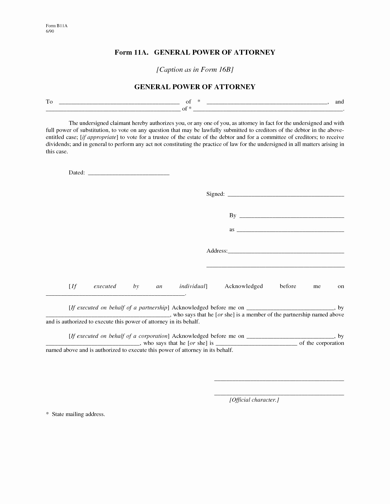 Free Power Of Attorney Form California Lovely General Document