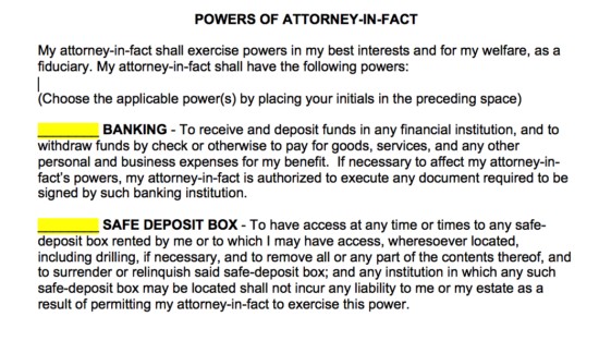 Free Power Of Attorney Forms Word PDF EForms Fillable Document For Banking