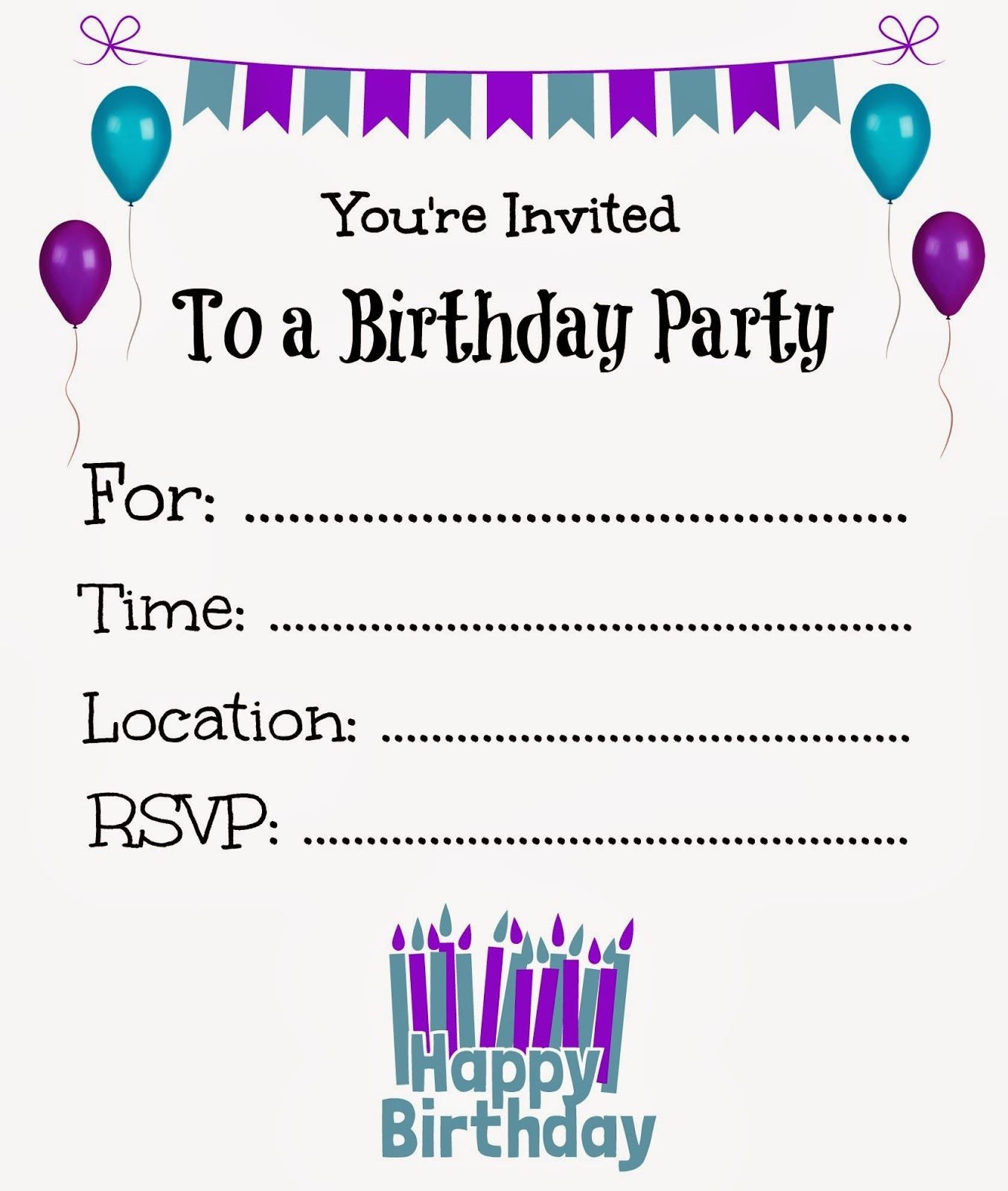 Free Printable Birthday Invitations For Kids Freeprintables