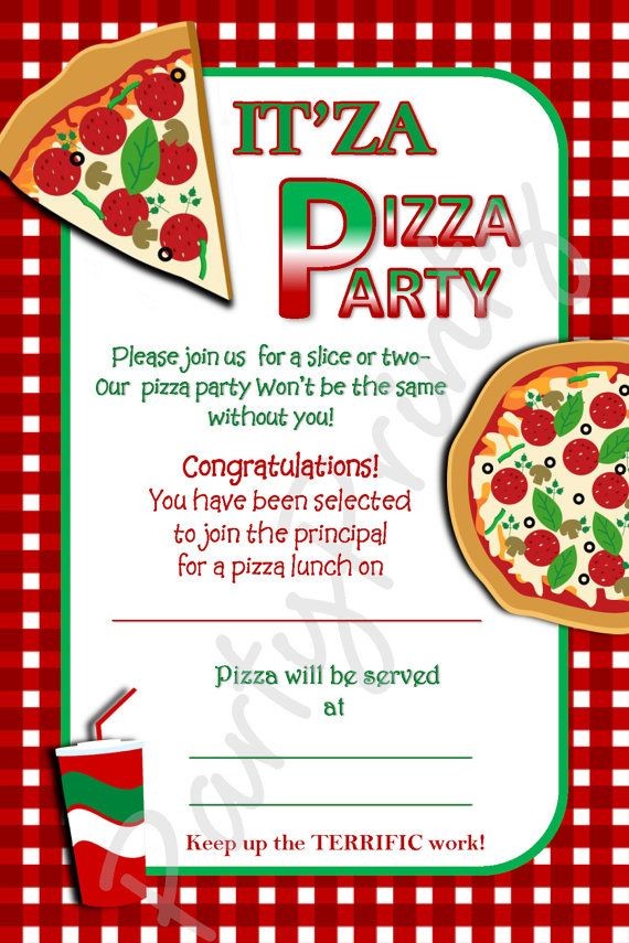 Free Printable Pizza Party Invitation Template 11 A Belair Mansio Document