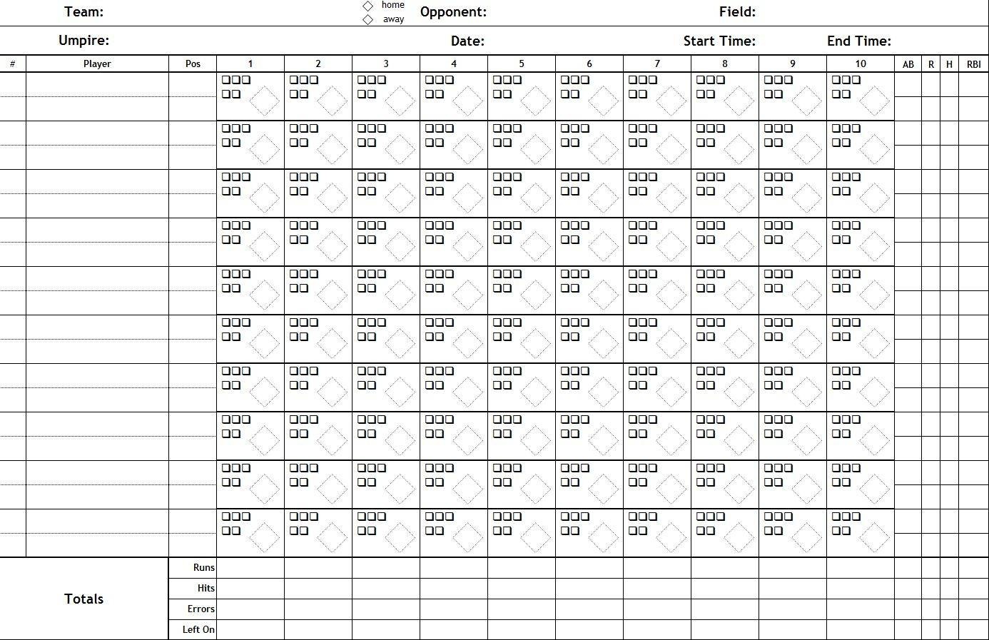 Free Softball Stats Sheet LAOBING KAISUO Document Spreadsheet