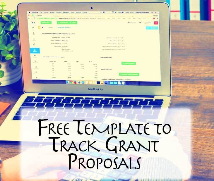 Free Template To Track Grant Proposals Nonprofit Success Document Tracking Spreadsheet Example