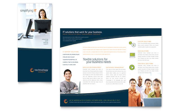 Free Tri Fold Brochure Templates 300 Examples Document One Page Template