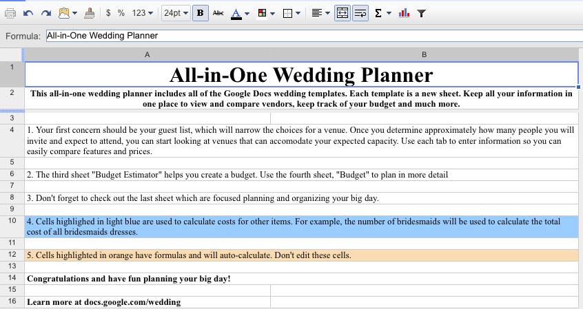 Free Wedding Organization Tool From Google Docs Simply Beginning Document