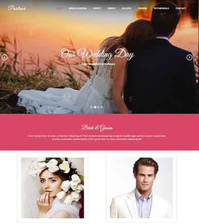 Free Wedding Website Template By The WebThemez Document