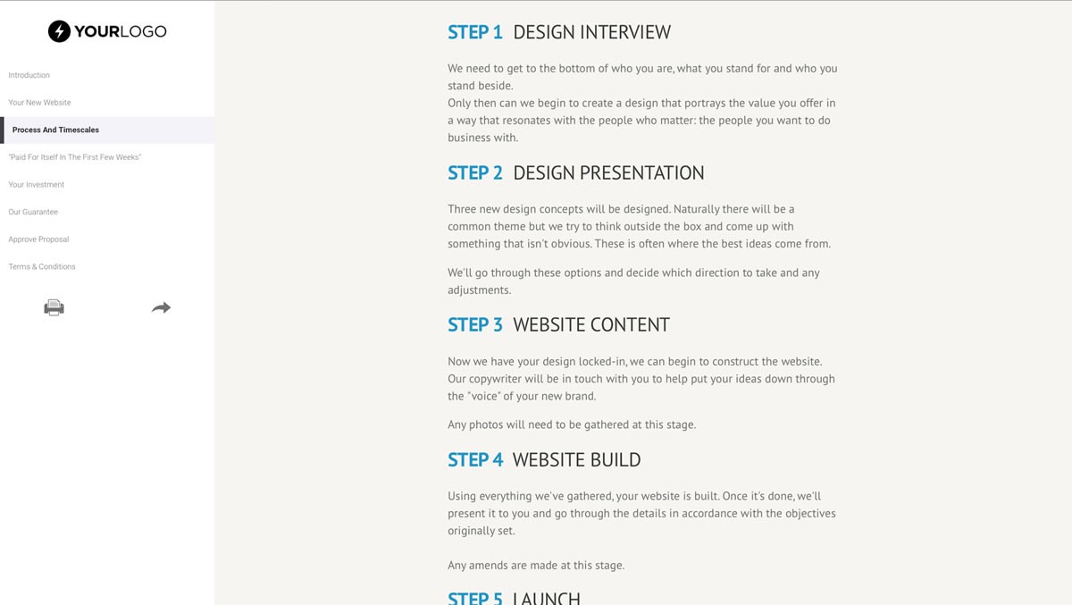 Free WordPress Website Design Proposal Template Better Proposals Document Wordpress Development
