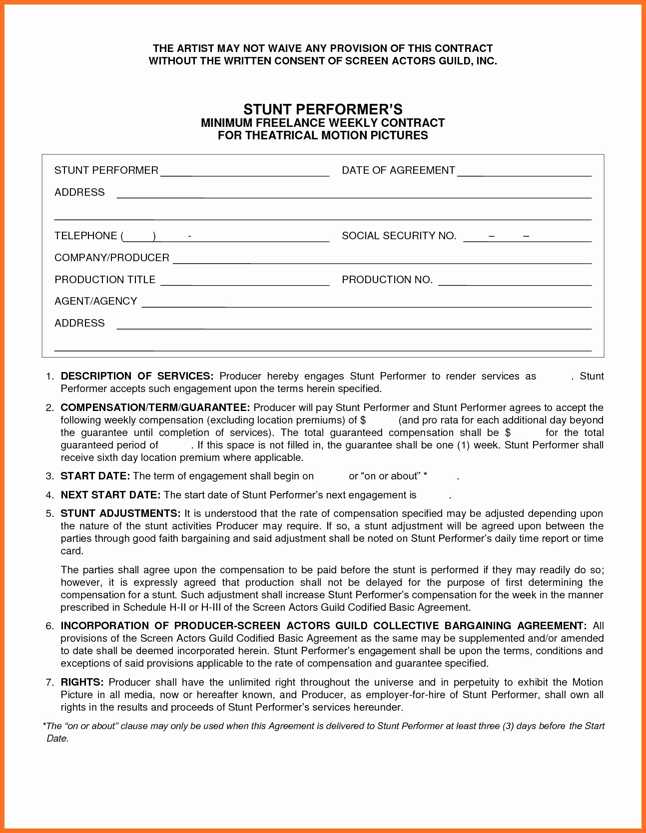 Freelance Agreement Template New Bet Contract Inspirational Document