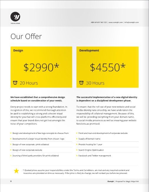 Freelance Er Proposal Template For Download At A Great Deal Document