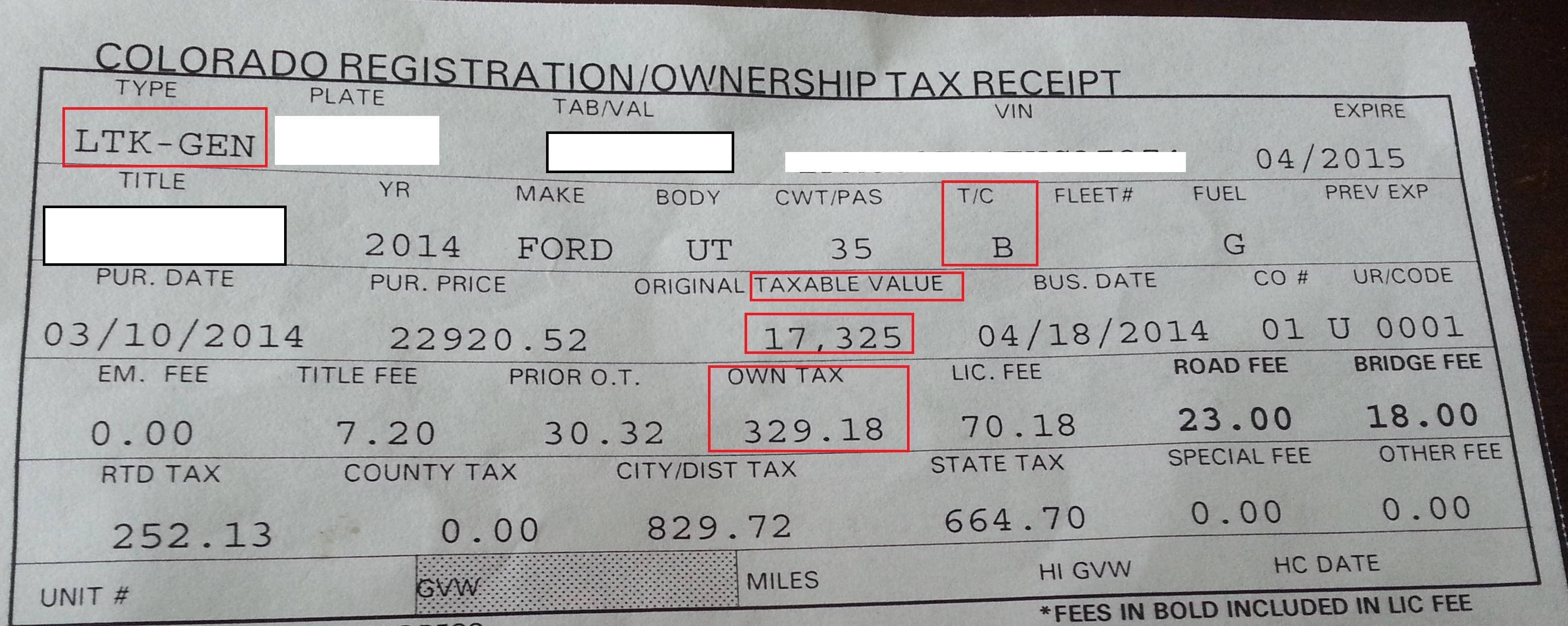 Fun At The DMV Lifehack For Cheaper Registration On New SUVs In Document Colorado Ownership Tax Receipt