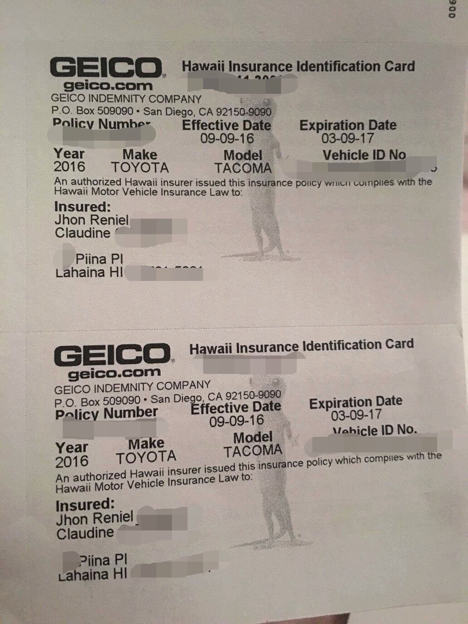 Geico Insurance Card Request Lovely Document