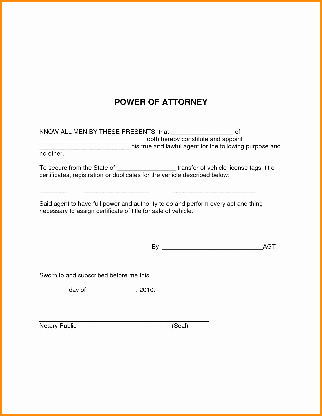 General Power Of Attorney Form Oklahoma Beautiful