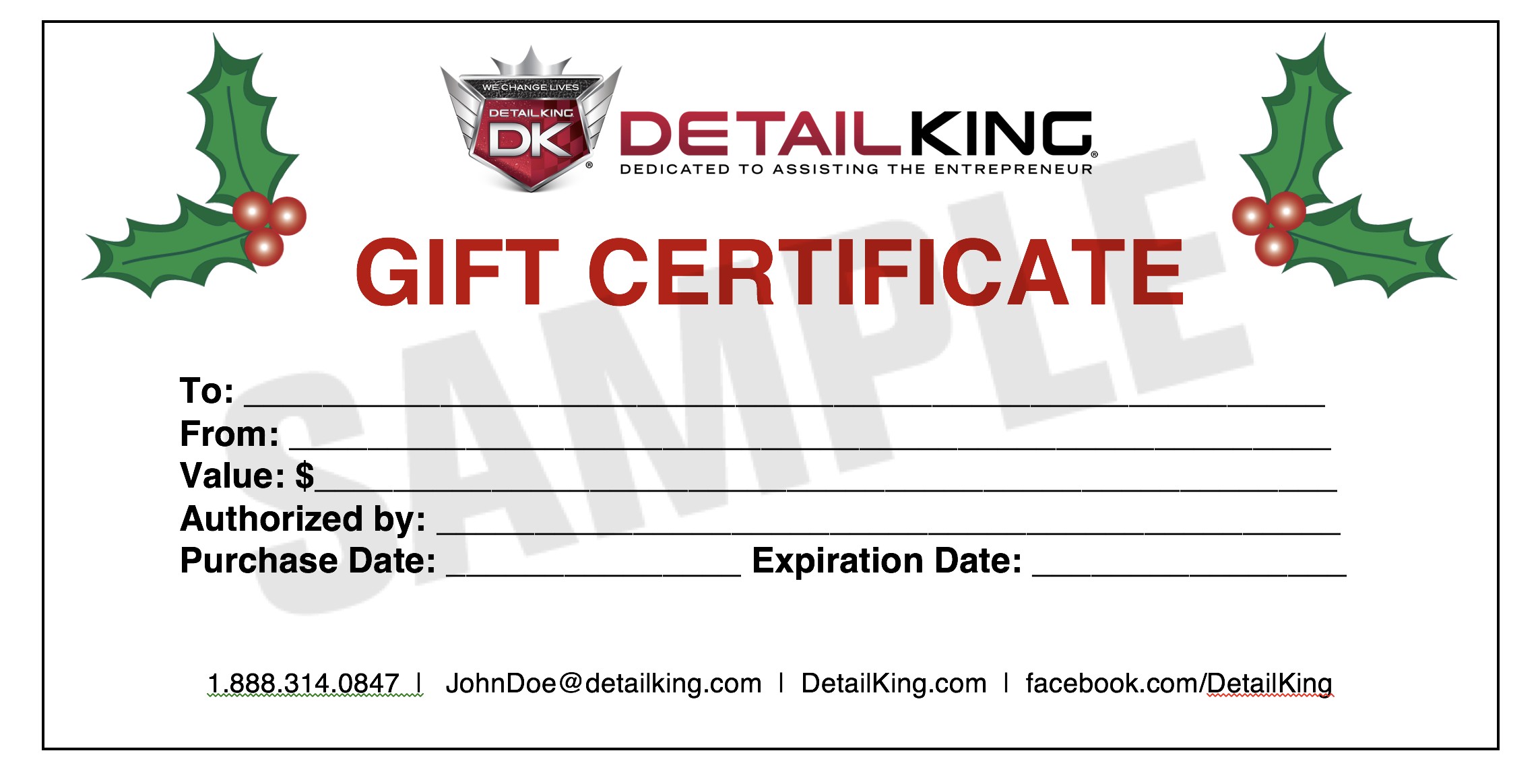 Give Your Customer S A Gift For Any Season Auto Detailing Business Document Detail Certificate