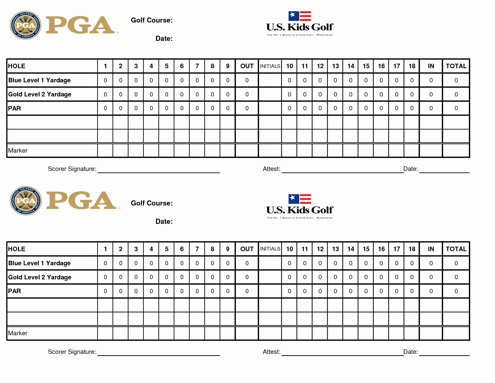 Golf Score Tracker Excel Beautiful Best Document