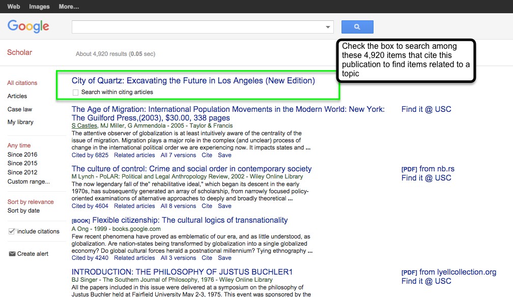 Google Scholar Citation Guide Research Guides At University Of Document Citing A