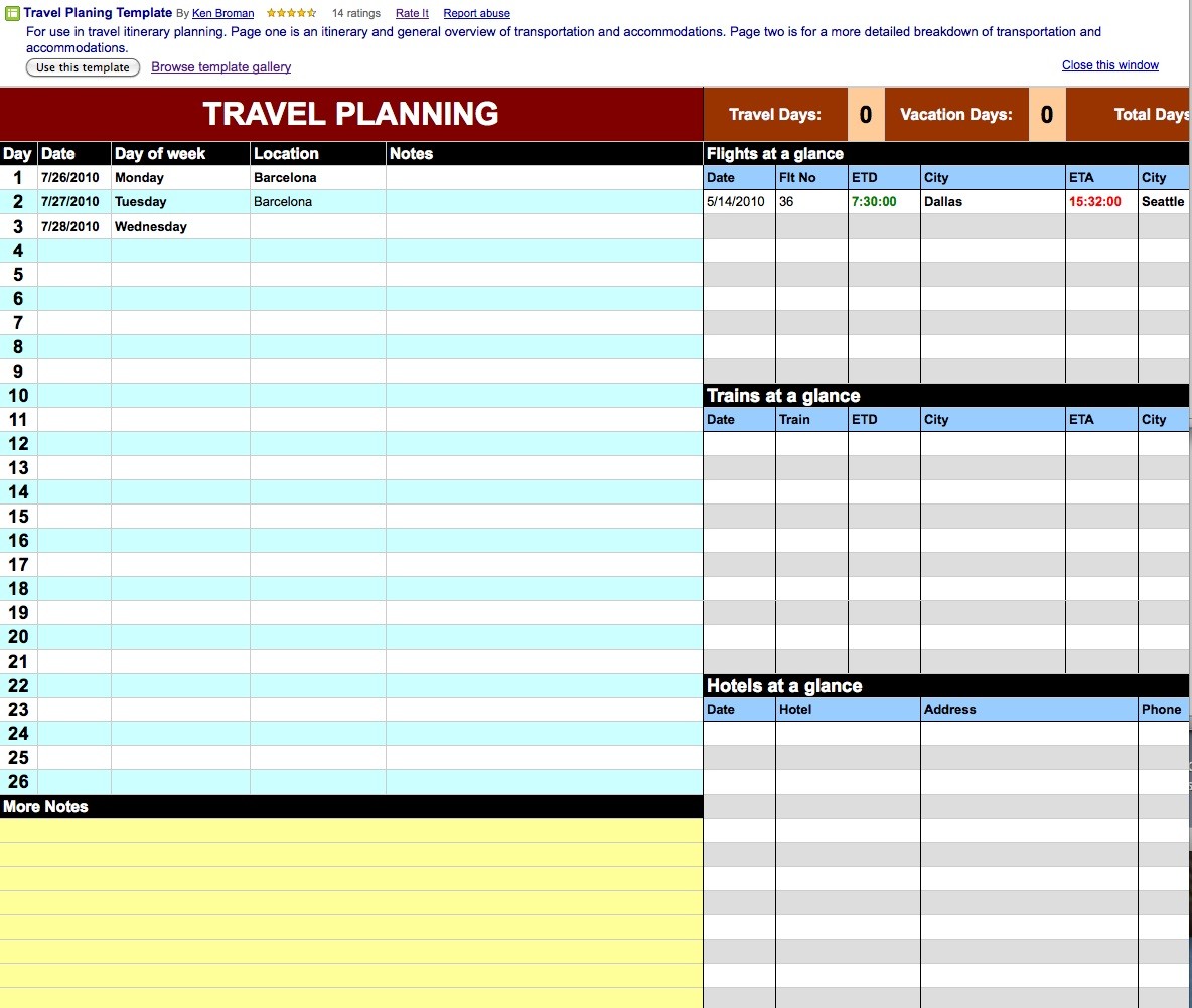 Granny Joan S Hitek Lady Blog Using Google Docs For Travel Plans Document Itinerary