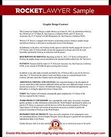 Graphic Design Contract Template With Sample Document Freelance Designer