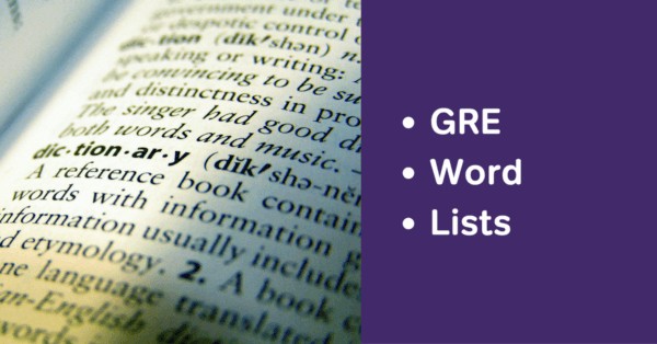 GRE Word List Document Gre With Pictures