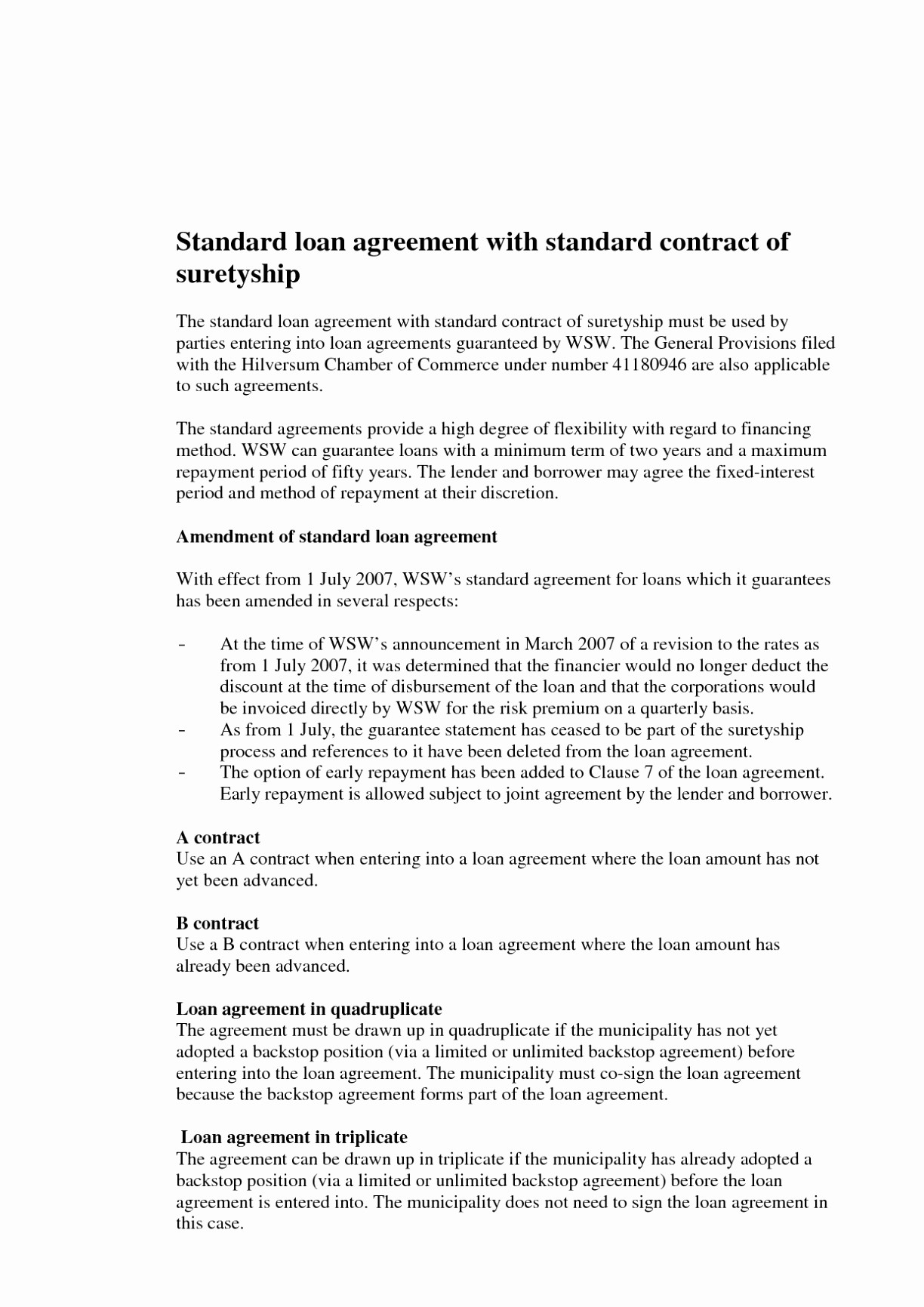Hard Money Loan Contract Lovely Template