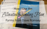 How I Use The Allocated Spending Plan Forms From Dave Ramsey YouTube Document Budget